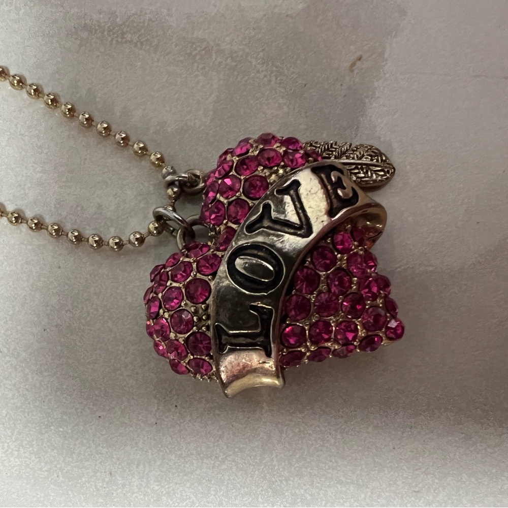 Betsey Johnson Love Necklace